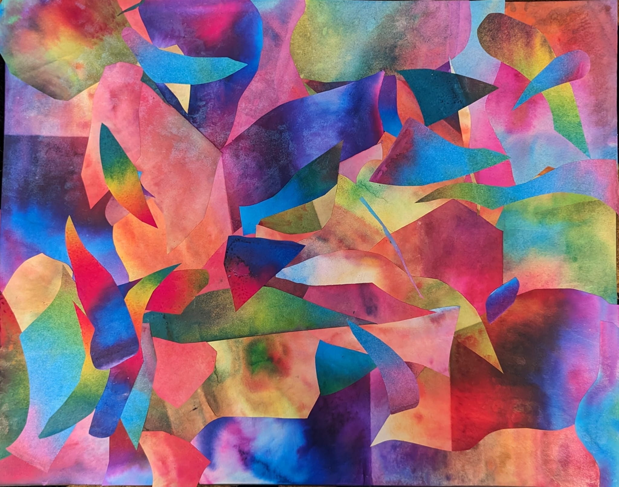 Awaken Magiiic (2024) painting by Haiiileen – prismatic collage in vibrant colors.