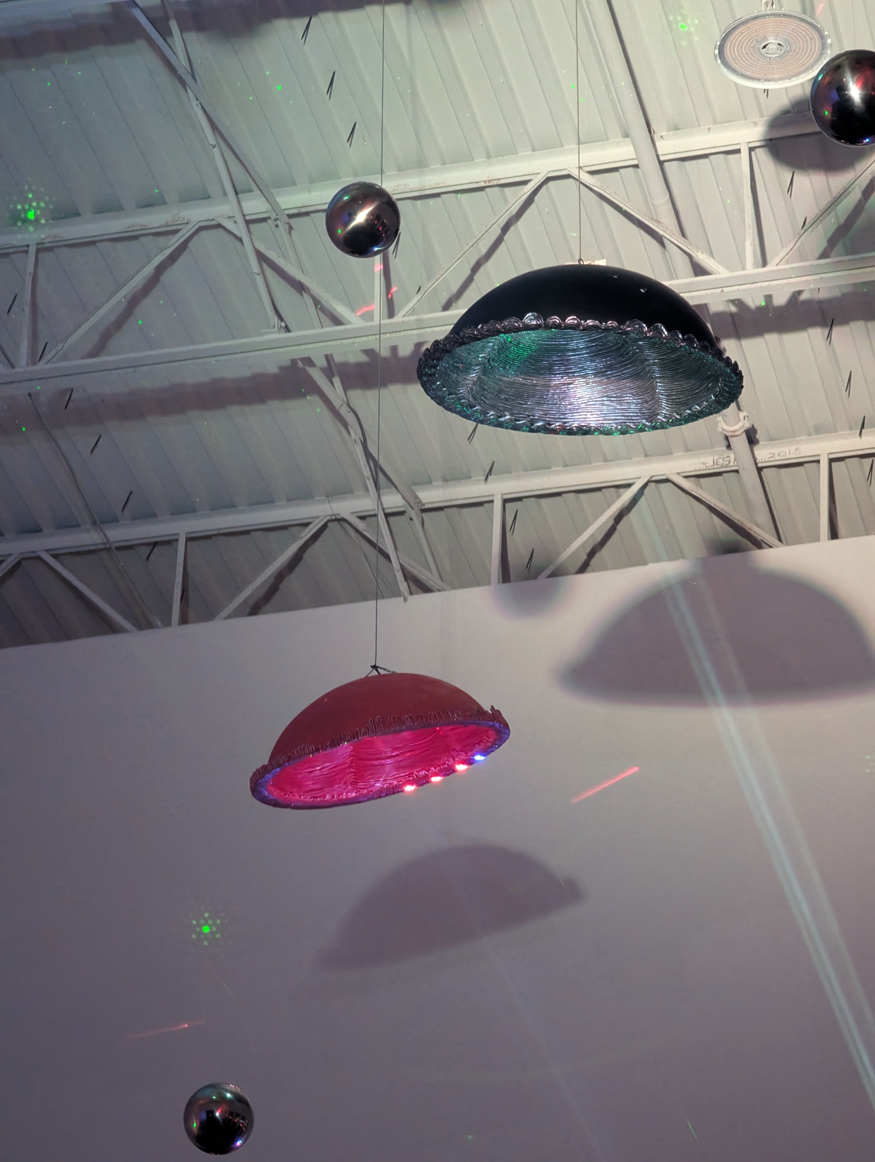 Nu-Aciiid Wave Lamps (2025) by Haiiileen at Mana Wynwood – immersive site-specific light installation for Miami Music Week with laser projections.