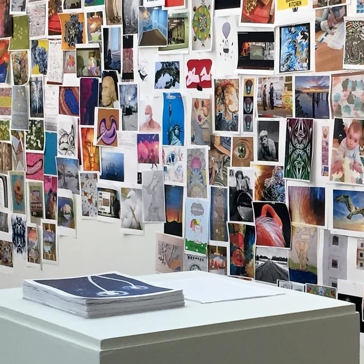Installation view of Art in Isolation (2020) at the North Dakota Museum of Art, featuring Haiiileen’s immersive light-based work among a global collection of submitted artworks.