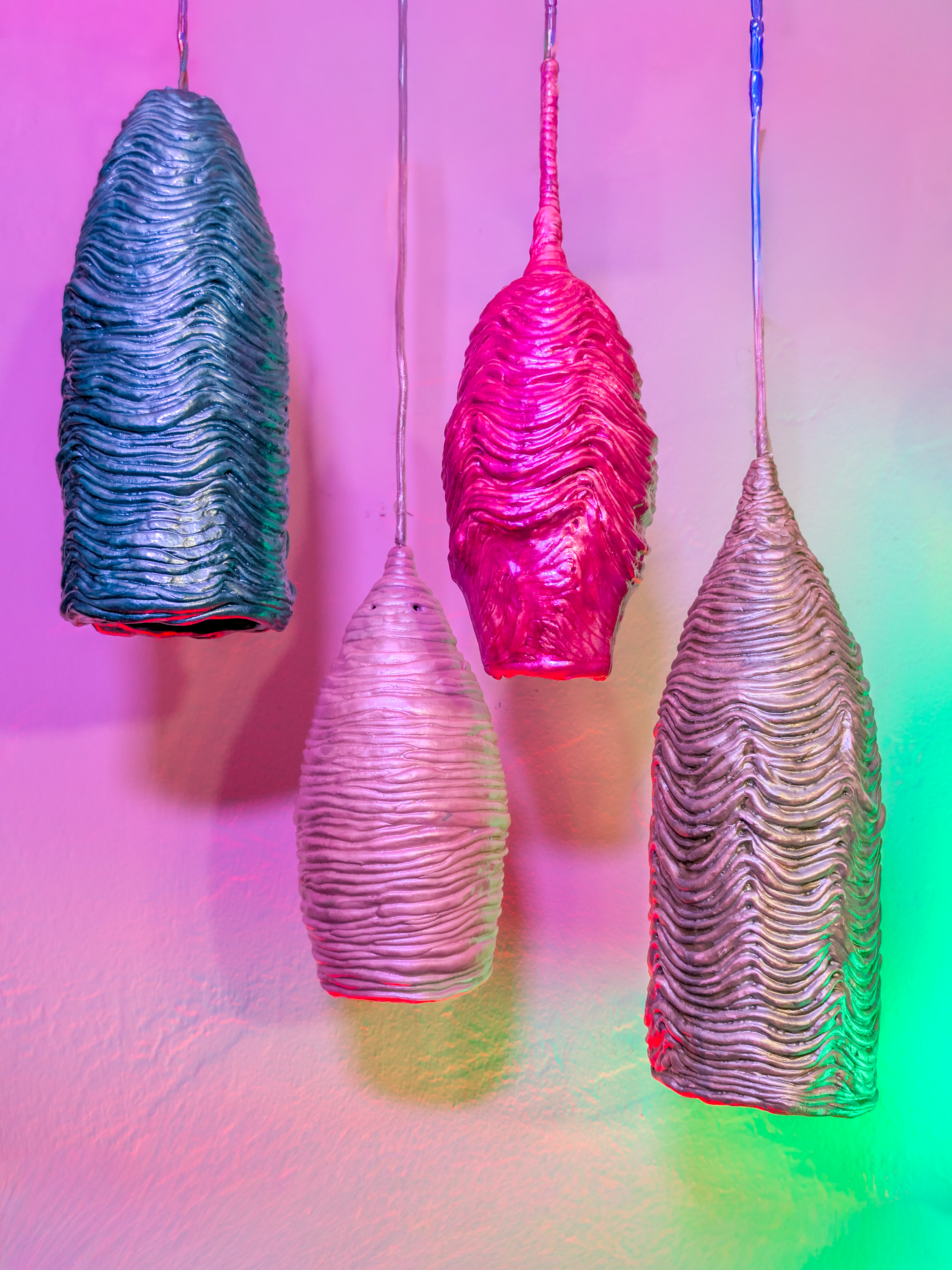 nu-lamp 2.0 (2025) by Haiiileen — sculptural lighting series in resin and metallic pigment, exploring transformation through texture and light.